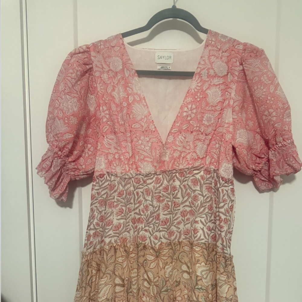 Saylor Pink Floral Dress